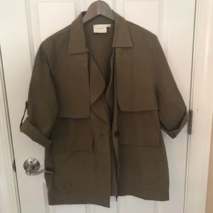 Olive green casual jacket